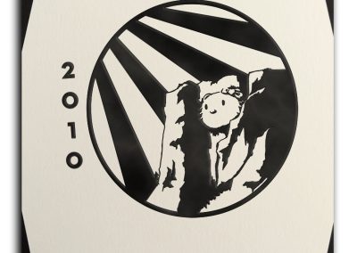 Hello Kitty Monument Souvenir Postcard, with custom designed logo stamp, 2016