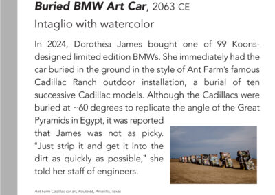 Label for BMW Art Car Intaglio Piece